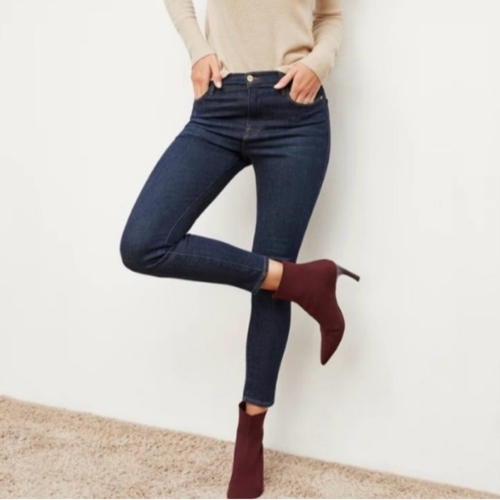 FRAME Denim Le High Skinny Crop Stretch Jeans Size 24 - Picture 10 of 10